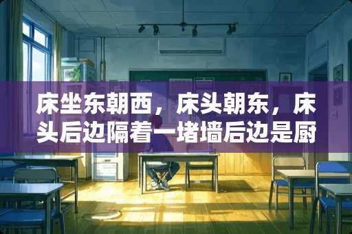 床坐东朝西，床头朝东，床头后边隔着一堵墙后边是厨房，床头旁边是门口，这麽摆怎么样