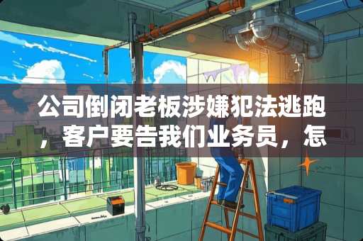 公司倒闭老板涉嫌犯法逃跑，客户要告我们业务员，怎么解决啊？