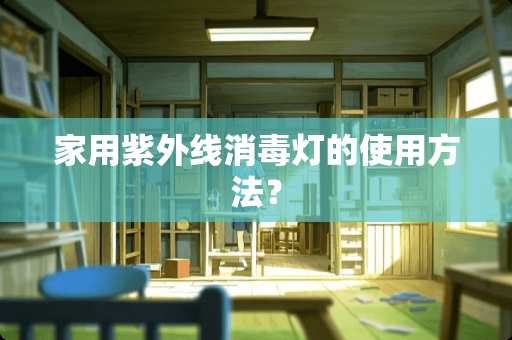 家用紫外线消毒灯的使用方法？