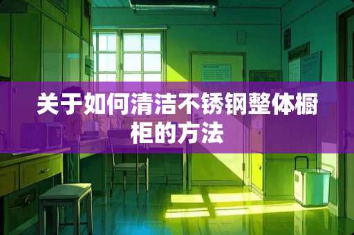 关于如何清洁不锈钢整体橱柜的方法