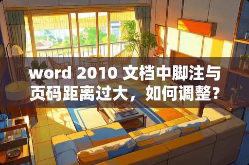 word 2010 文档中脚注与页码距离过大，如何调整？