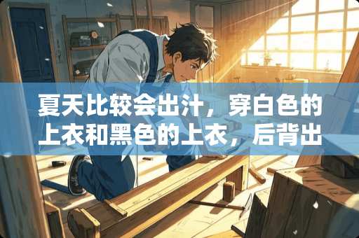 夏天比较会出汁，穿白色的上衣和黑色的上衣，后背出汗哪个看起来更明显？