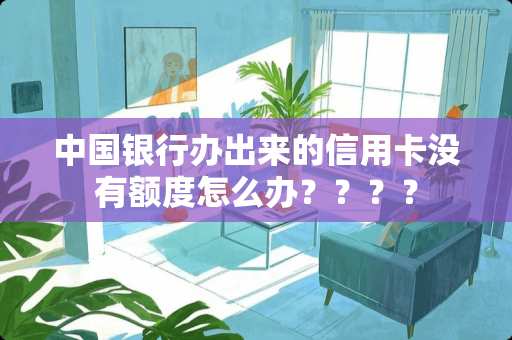 中国银行办出来的***没有额度怎么办？？？？