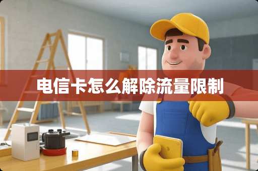 电信卡怎么解除流量限制