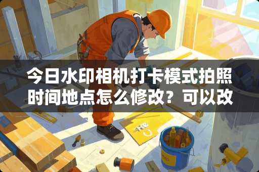 今日水印相机打卡模式拍照时间地点怎么修改？可以改嘛？