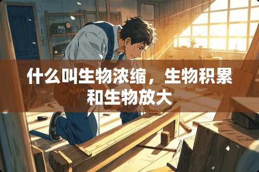 什么叫生物浓缩，生物积累和生物放大