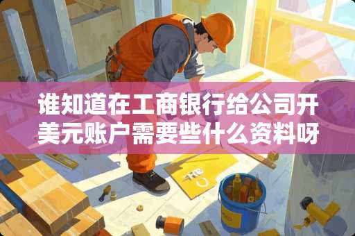 谁知道在工商银行给公司开美元账户需要些什么资料呀？求解