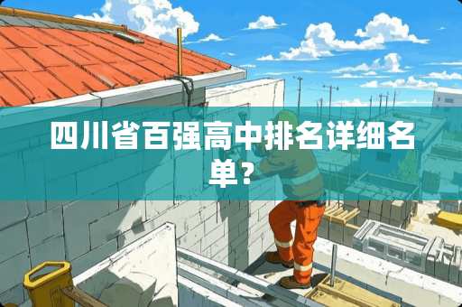 四川省百强高中排名详细名单？
