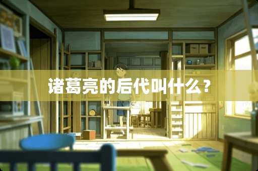 诸葛亮的后代叫什么？