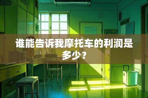 谁能告诉我摩托车的利润是多少？