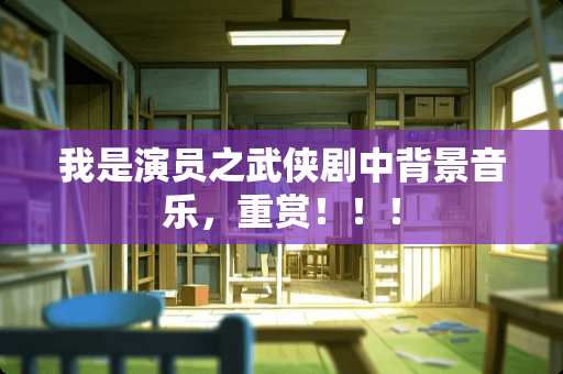 我是演员之武侠剧中背景音乐，重赏！！！