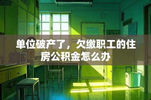 单位破产了，欠缴职工的住房公积金怎么办