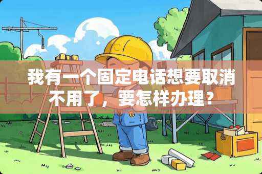 我有一个固定电话想要取消不用了，要怎样办理？