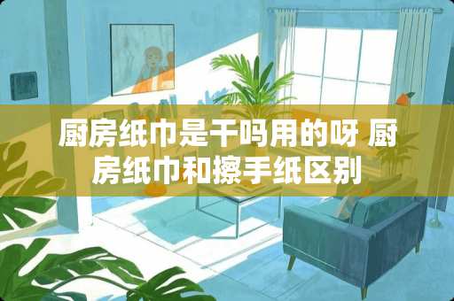 厨房纸巾是干吗用的呀 厨房纸巾和擦手纸区别