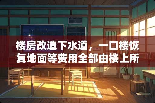 楼房改造下水道，一口楼恢复地面等费用全部由楼上所有住户分担合理吗？