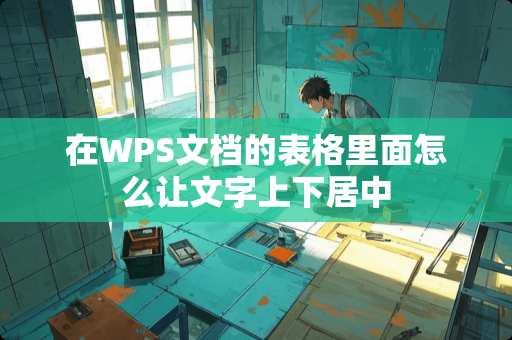 在WPS文档的表格里面怎么让文字上下居中