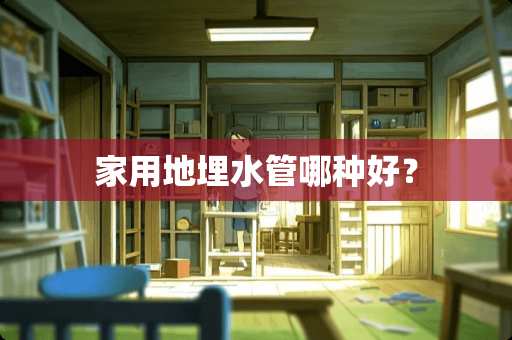 家用地埋水管哪种好？