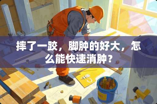 摔了一跤，脚肿的好大，怎么能快速消肿？