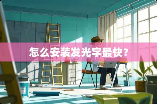 怎么安装发光字最快？
