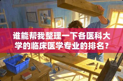 谁能帮我整理一下各医科大学的临床医学专业的排名？谢谢？