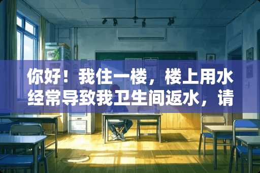 你好！我住一楼，楼上用水经常导致我卫生间返水，请问怎么解决。谢谢！