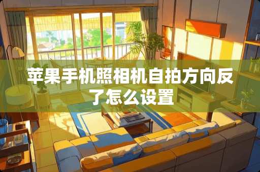 苹果手机照相机**方向反了怎么设置