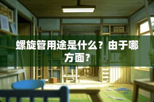 螺旋管用途是什么？由于哪方面？