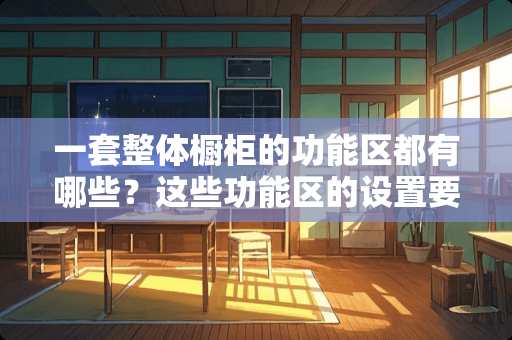 一套整体橱柜的功能区都有哪些？这些功能区的设置要注意什么？