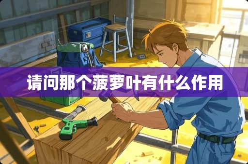 请问那个菠萝叶有什么作用