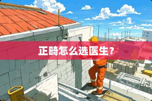 正畸怎么选医生？
