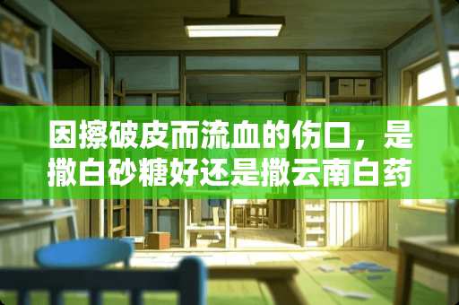 因擦破皮而流血的伤口，是撒白砂糖好还是撒云南白药好？？