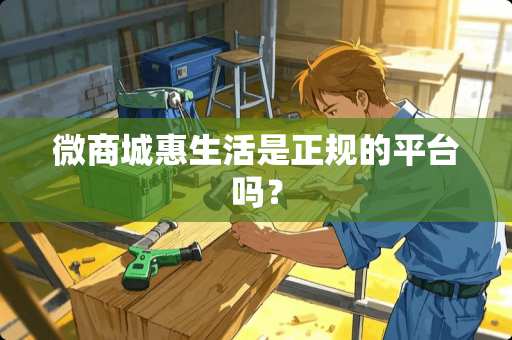 微商城惠生活是正规的平台吗？