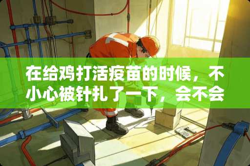 在给鸡打活**的时候，不小心被针扎了一下，会不会感染