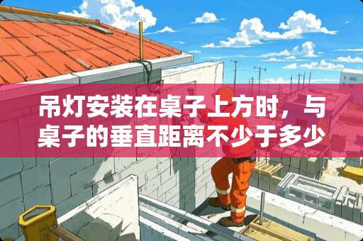 吊灯安装在桌子上方时，与桌子的垂直距离不少于多少米