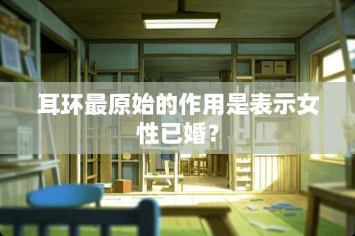 耳环最原始的作用是表示女性已婚？