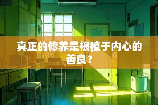 真正的修养是根植于内心的善良？