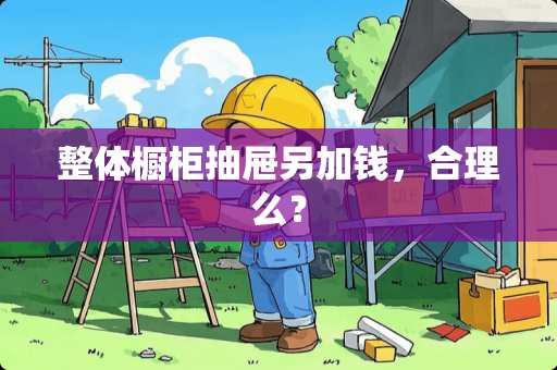 整体橱柜抽屉另加钱，合理么？