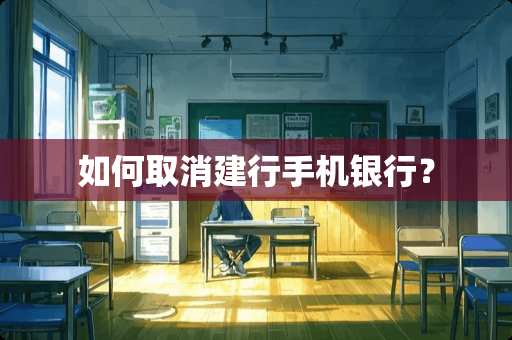 如何取消建行手机银行？