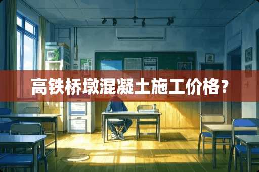 高铁桥墩混凝土施工价格？