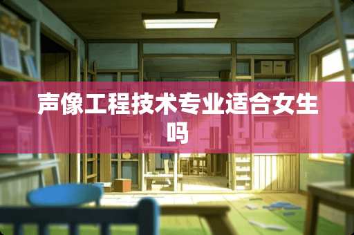 声像工程技术专业适合女生吗