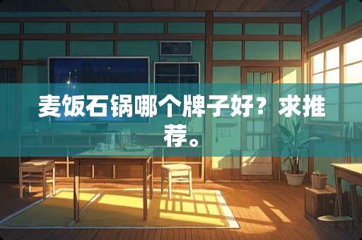 麦饭石锅哪个牌子好？求推荐。