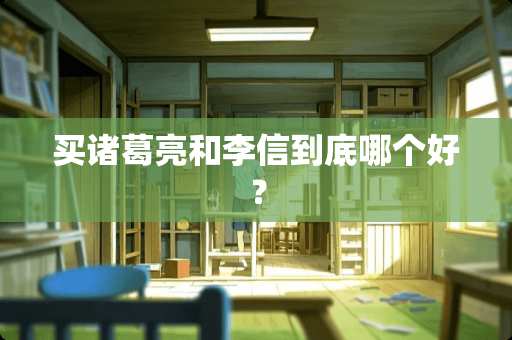 买诸葛亮和李信到底哪个好？