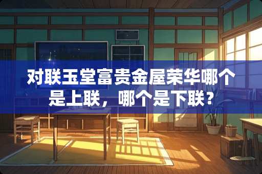 对联玉堂富贵金屋荣华哪个是上联，哪个是下联？