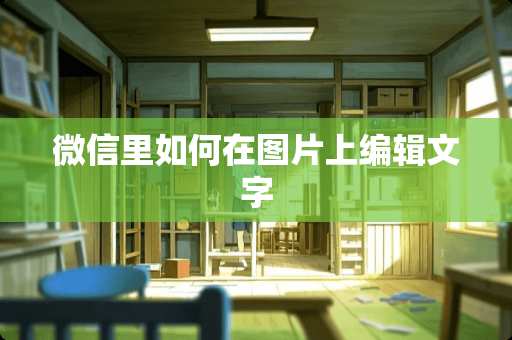 微信里如何在图片上编辑文字