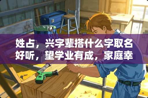 姓占，兴字辈搭什么字取名好听，望学业有成，家庭幸福安康？