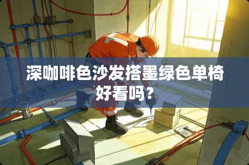 深咖啡色沙发搭墨绿色单椅好看吗？