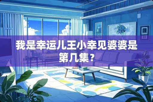 我是幸运儿王小幸见婆婆是第几集？