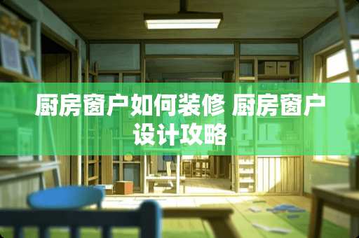 厨房窗户如何装修 厨房窗户设计攻略