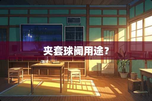 夹套球阀用途？