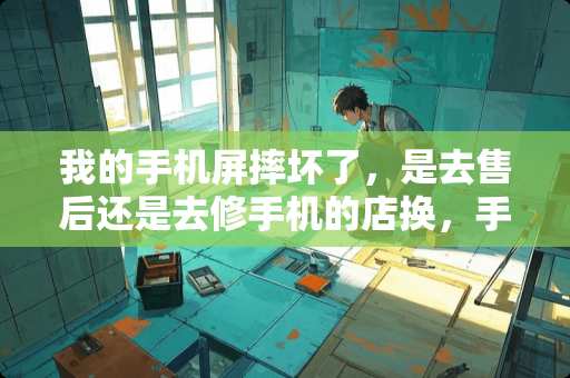 我的手机屏摔坏了，是去售后还是去修手机的店换，手机屏有好和坏吗？